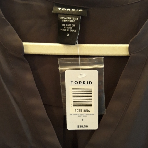 NEW Torrid Dark Grey Vneck Sleeveless Top - Picture 2 of 4